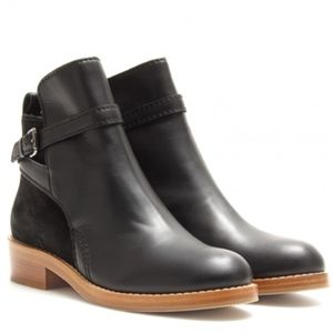 ACNE Black Clover Leather Ankle Boot EUR 39 US 8.5